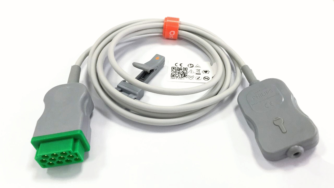 Replacement: 2.5m, use with Philips Spiral electrode, Reusable (Equivalent to OEM 989803137801)