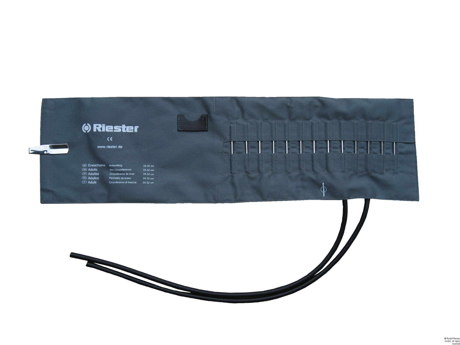 Riester Precisa-N Plastic/Metal Sphygmomanometer Double Tube with Adult Hook NIBP Cuff