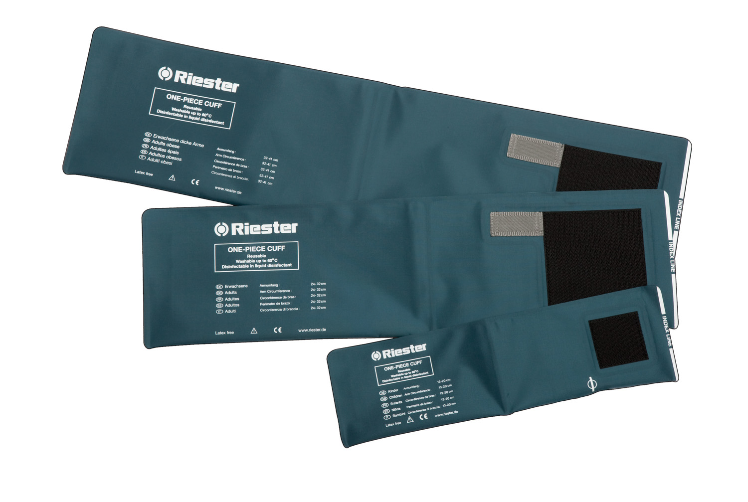 Riester Precisa-N Plastic/Metal Sphygmomanometer Double Tube with Obese Velcro NIBP Cuff